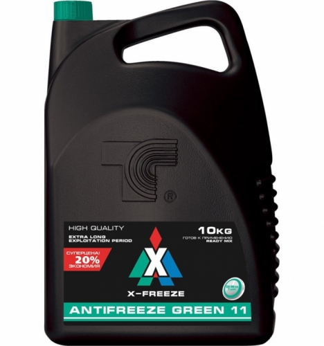 Антифриз Черная банка X-Freeze Green -40 зеленый 10л