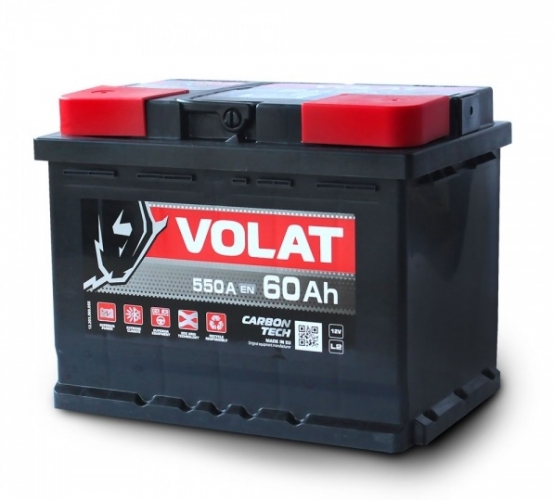 Аккумулятор VOLAT - 60A +лев (L2) (550 пуск)