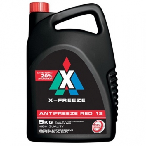 Антифриз Черная банка X-Freeze Red -40 красный 5л