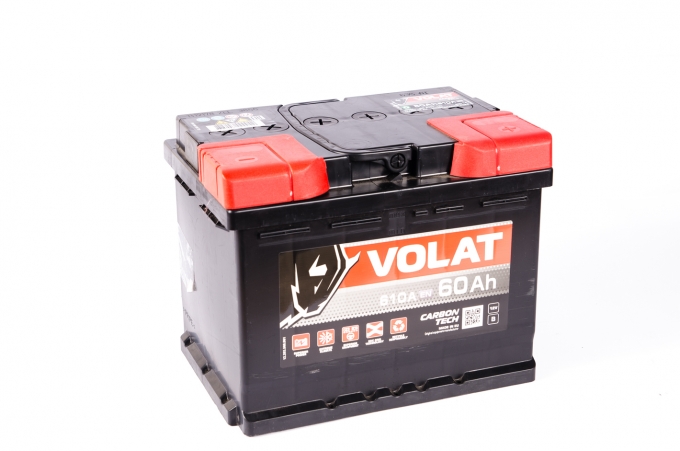 Аккумулятор VOLAT - 60A +правый L2 610 А