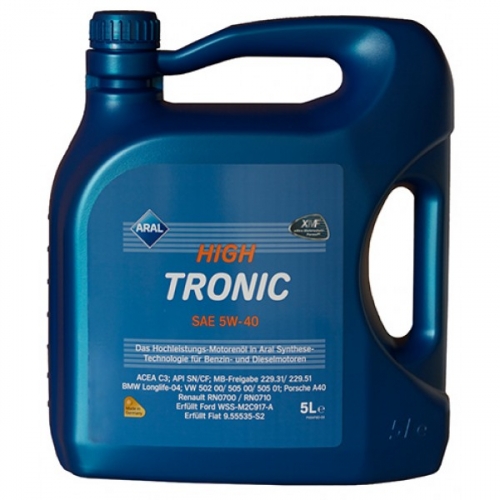 Моторное масло ARAL High Tronic 5w40 5л