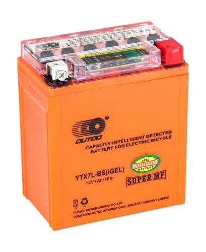 Аккумулятор МОТО GB CYCLE&OUTDO (высокий) оранж. с индикатором 12v 7А гель