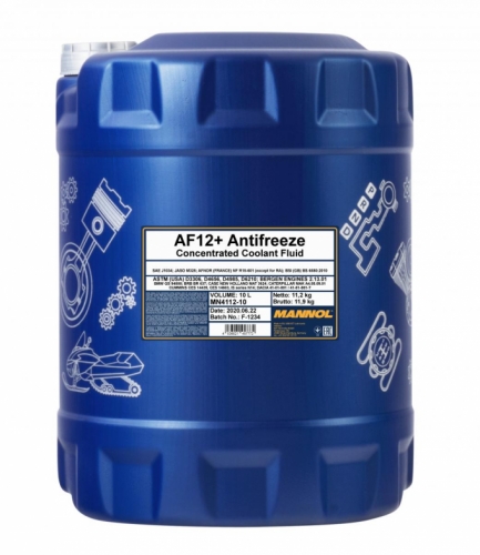 Охлаждающая жидкость Mannol Antifreeze AF 12+ Longlife красный 10л