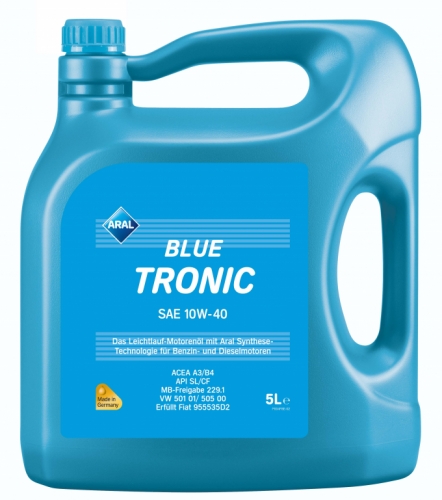 Моторное масло ARAL Blue Tronic 10w40 5л SL/CF, A3/B4, VW 505