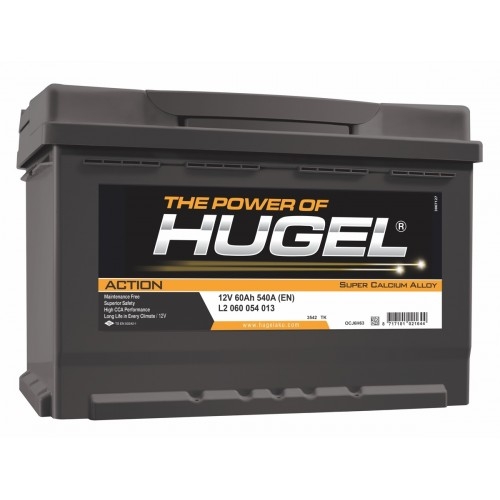 Аккумулятор Hugel Action -60 +левый (1) (540 пуск)