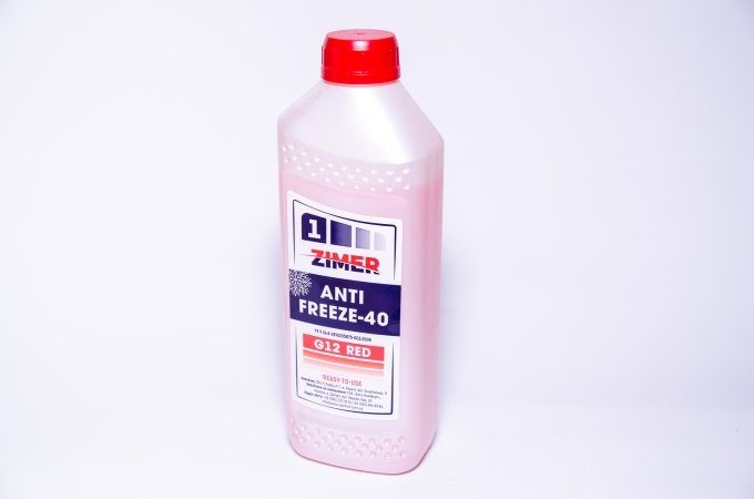 Охлаждающая жидкость Антифриз ZIMER -40 (красный) 1л.