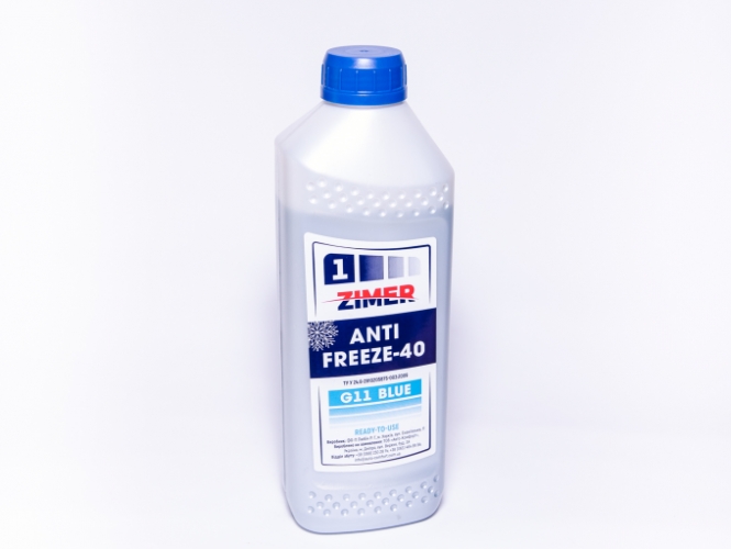 Охлаждающая жидкость Антифриз ZIMER -40 (синий) 1л.