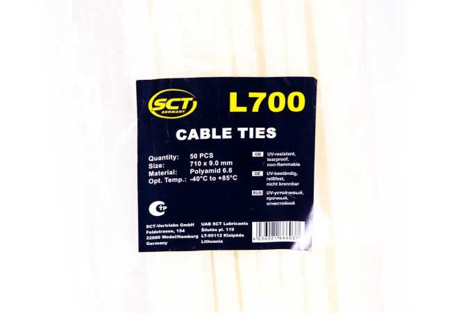 SCT Хомут  Cable Ties 10*700 (пластиковые)(50)