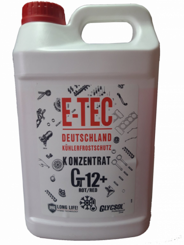 E-TEC Концентрат Антфриза Gt12+ Glycsol красный 4л