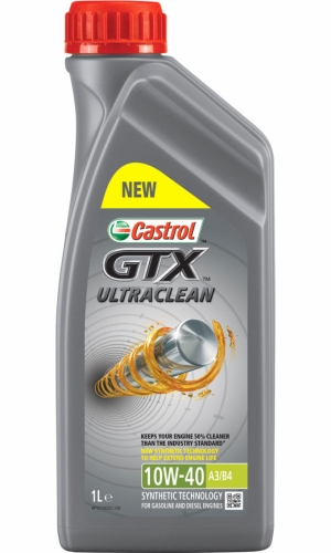 Моторное масло Castrol GTX Ultraclean 10W-40 1л SL/CF A3/B4