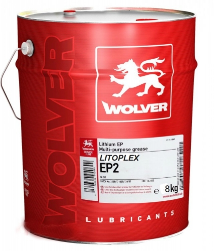 Wolver WOLVER  минеральная смазка LITOPLEX EP2 (NLGI 2) 8кг Германия