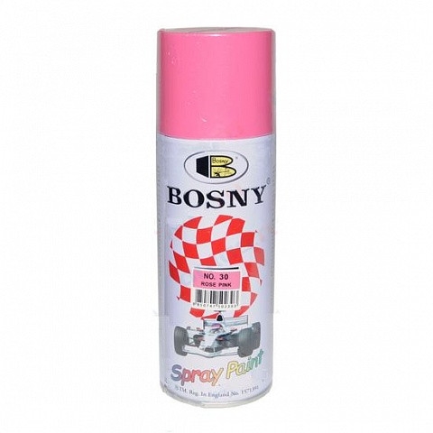 Краска Bosny аэрозоль №30 розовый 0,4л