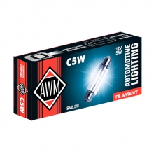 Лампа накаливания AWM C5W 12V 5W (SV8.5/8)