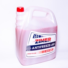 Охлаждающая жидкость Антифриз ZIMER -40 (красный) 10л.