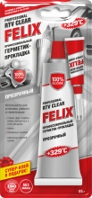 Герметик-прокладка профессиональный Felix прозрачный 85г